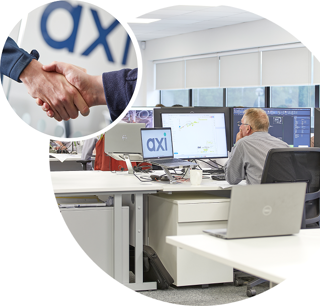 construction worker shaking hands